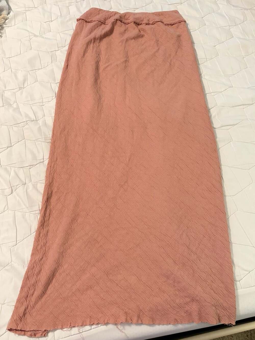 Free People Cotton Gauze Faux Wrap Small Midi Skirt Dusty Rose Boho Cottagecore - Picture 5 of 8
